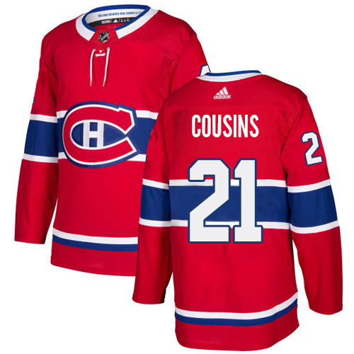 Cheap Adidas Montreal Canadiens 21 Nick Cousins Red Home Authentic Stitched Youth NHL Jersey